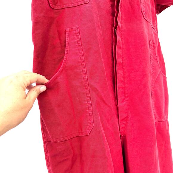 Caron Callahan Cotton Denim Short Sleeve Jumpsuit Collared Boilersuit XS - Picture 6 of 8